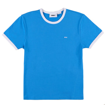 Obey Womens Tyler Ringer S/S Blue - Parasol Store