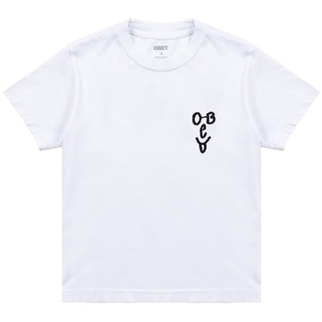 Obey Womens Type Face White - Parasol Store