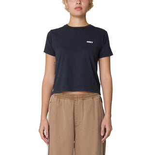 Obey Womens Visual Studios Tee Black - Parasol Store