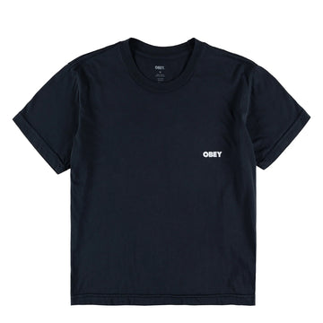 Obey Womens Visual Studios Tee Black - Parasol Store