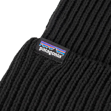 Patagonia Fishermans Rolled Beanie Black - Parasol Store