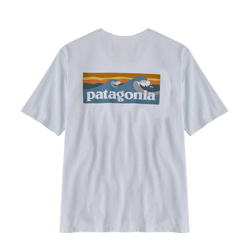 Patagonia Boardshort Logo Pocket Responsibili-Tee White - Parasol Store