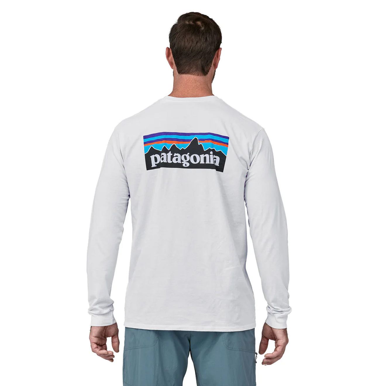 Patagonia L/S P-6 Logo Responsibili-Tee White - Parasol Store