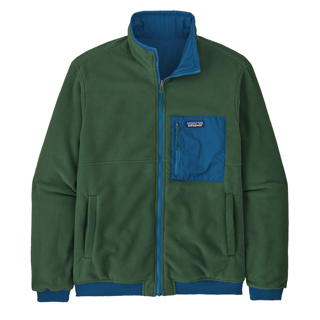 Patagonia Reversible Shelled Microdini Fleece Jacket Endless Blue - Parasol Store