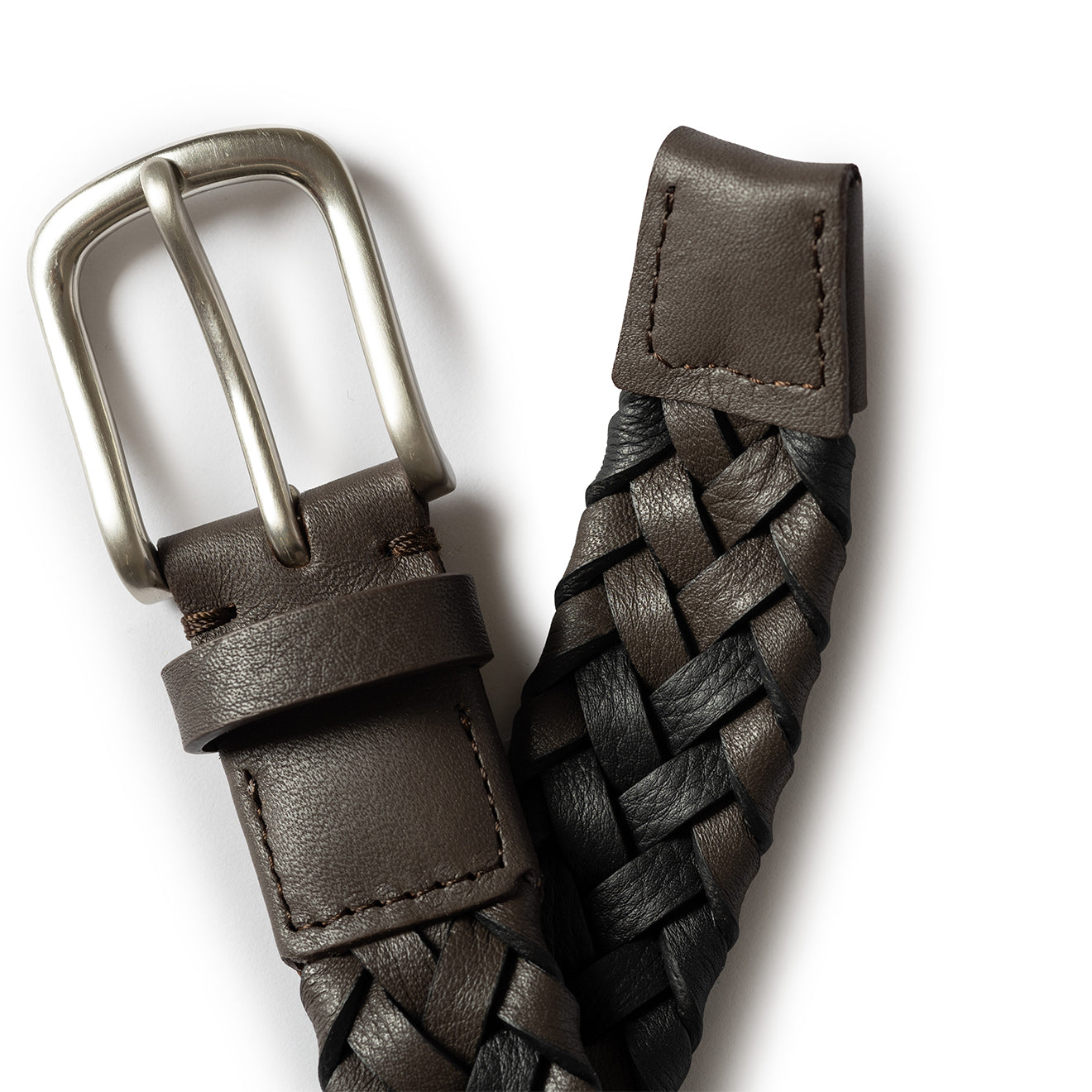 Paul Smith Belt Tubular Braided Brown - Parasol Store