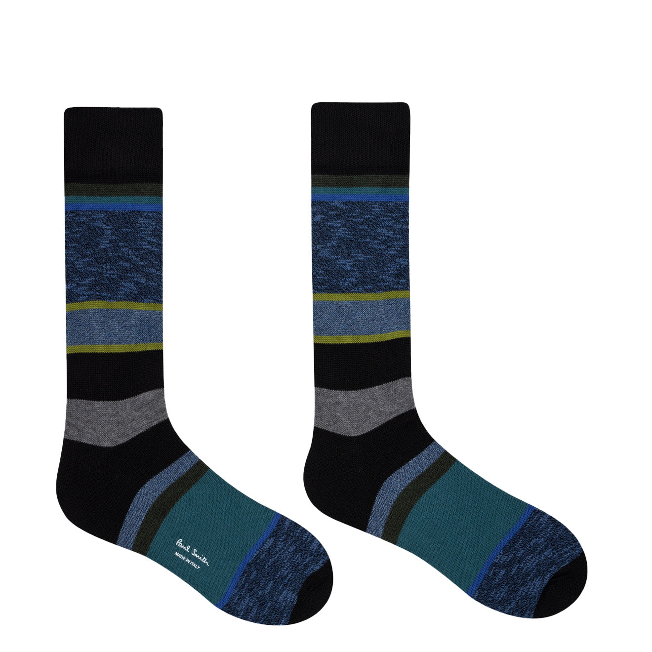 Paul Smith Colin Stripe Socks Black / Blue - Parasol Store