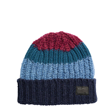 Paul Smith Colourblock Mohair-Blend Beanie Navy - Parasol Store