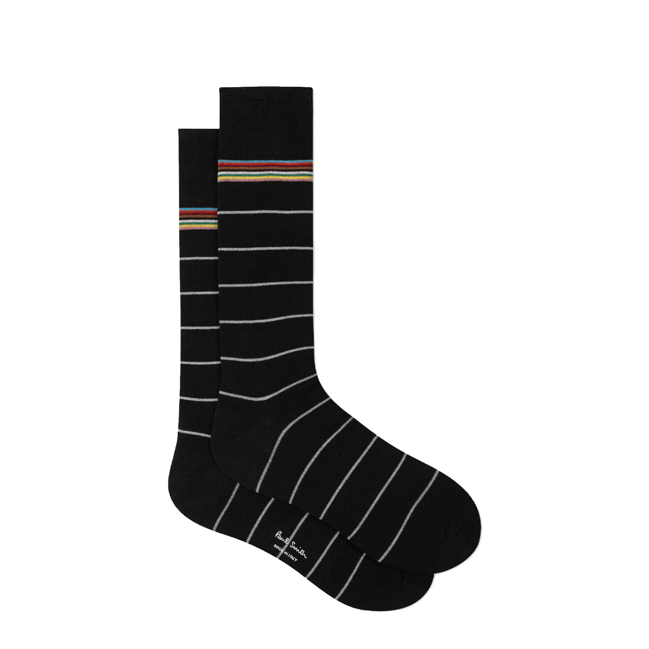 Paul Smith Cotton-Blend Pinstripe Socks Black - Parasol Store