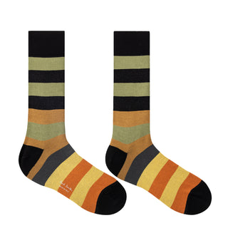 Paul Smith Cotton-Blend Stripe Socks Black - Parasol Store