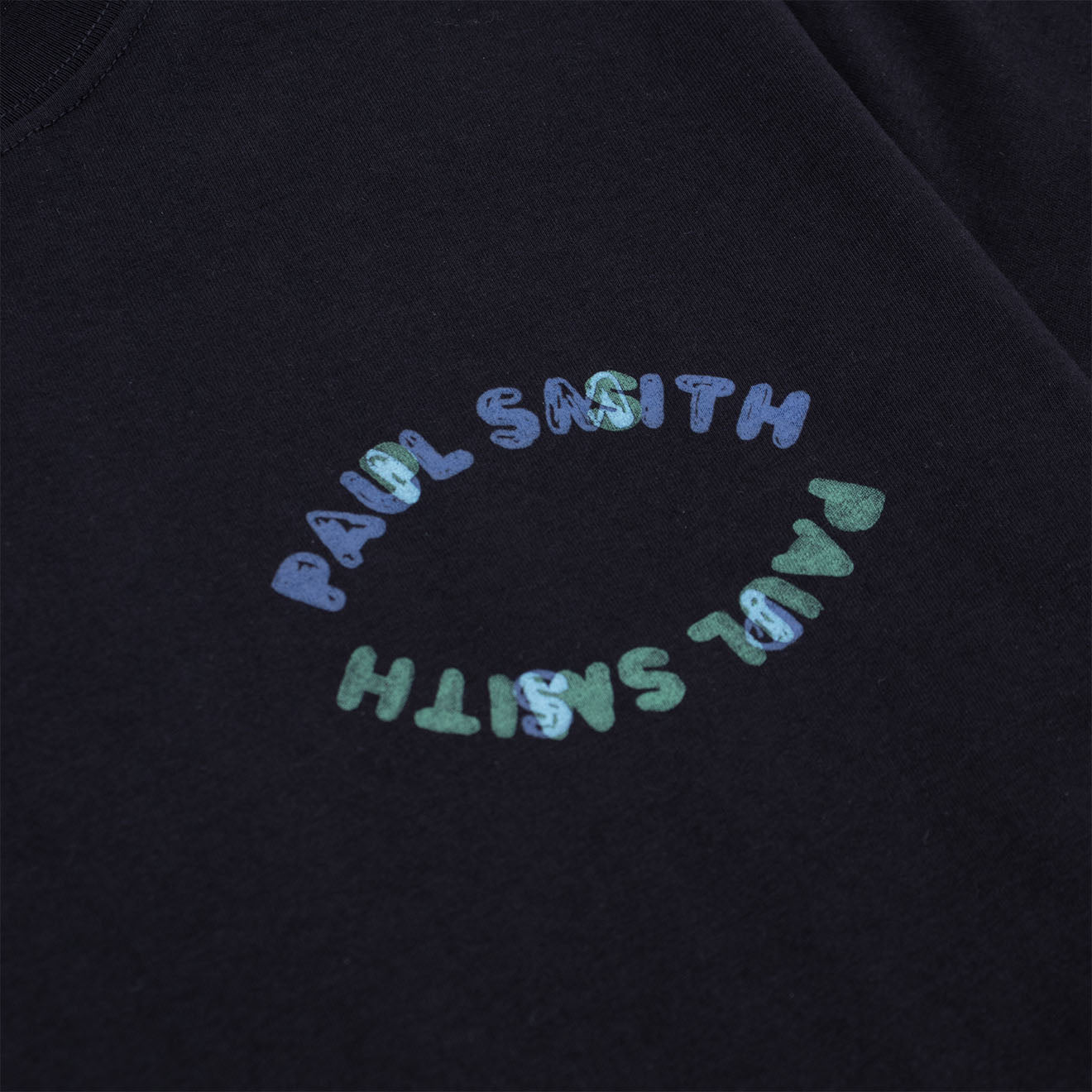 Paul Smith Cotton Happy Oval Print T-Shirt Black - Parasol Store