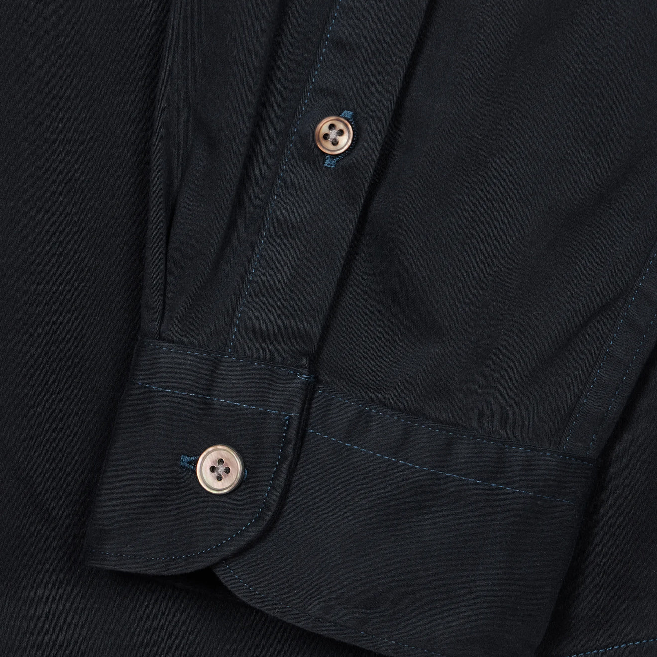 Paul Smith Cotton Sateen Garment-Dyed Shirt Navy - Parasol Store