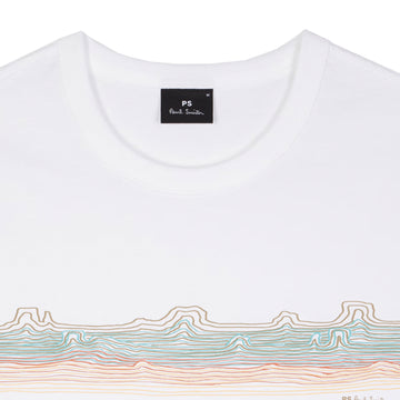 Paul Smith Desert Stripe Print T-Shirt White - Parasol Store