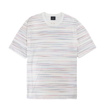 Paul Smith Fine Stripe Casual Fit T Shirt White / Multi - Parasol Store