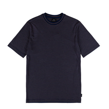 Paul Smith Fine Stripe Casual Fit T Shirt Blue / Tan - Parasol Store