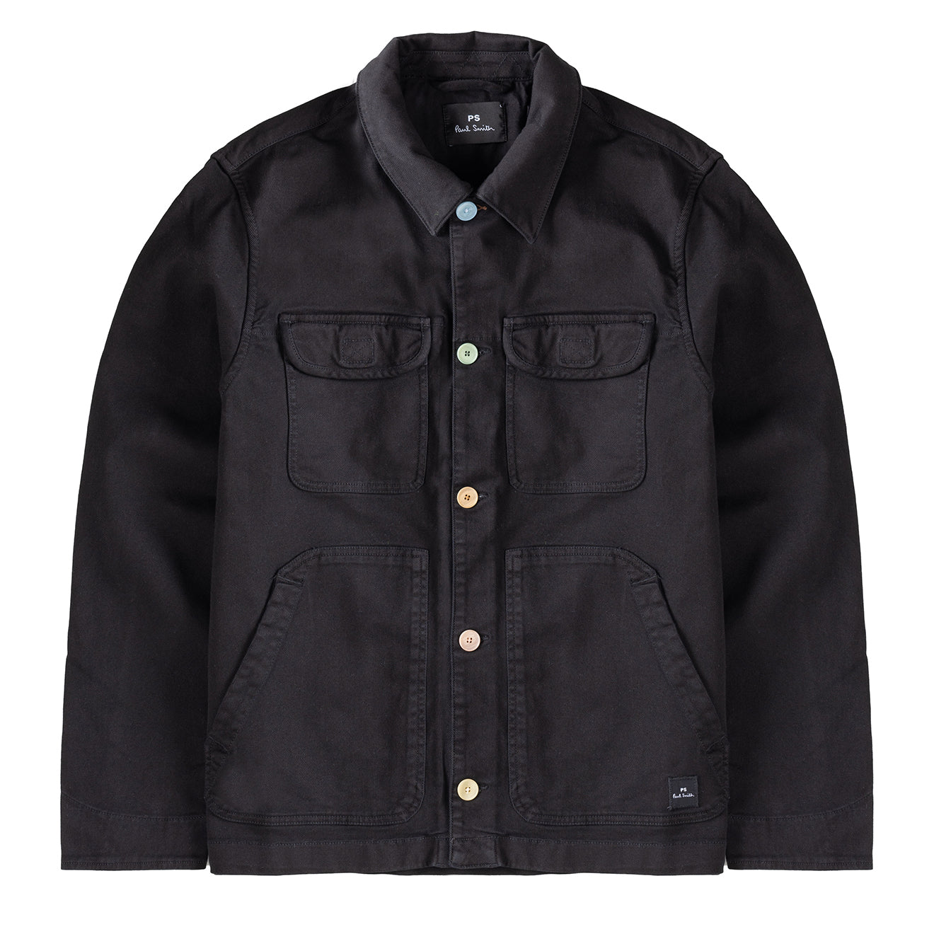 Paul Smith Garment-Dyed Stretch-Cotton Chore Jacket Black - Parasol Store