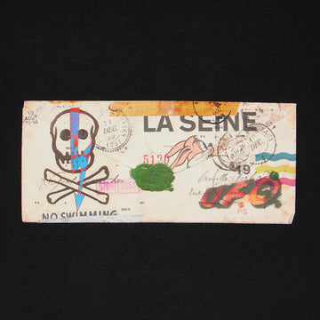 Paul Smith La Seine Card Organic-Cotton T-Shirt Black - Parasol Store