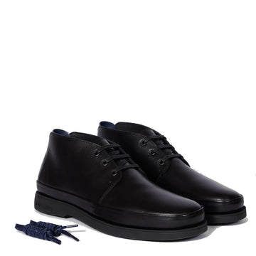 Paul Smith Leather Crane Chukka Boots Black - Parasol Store