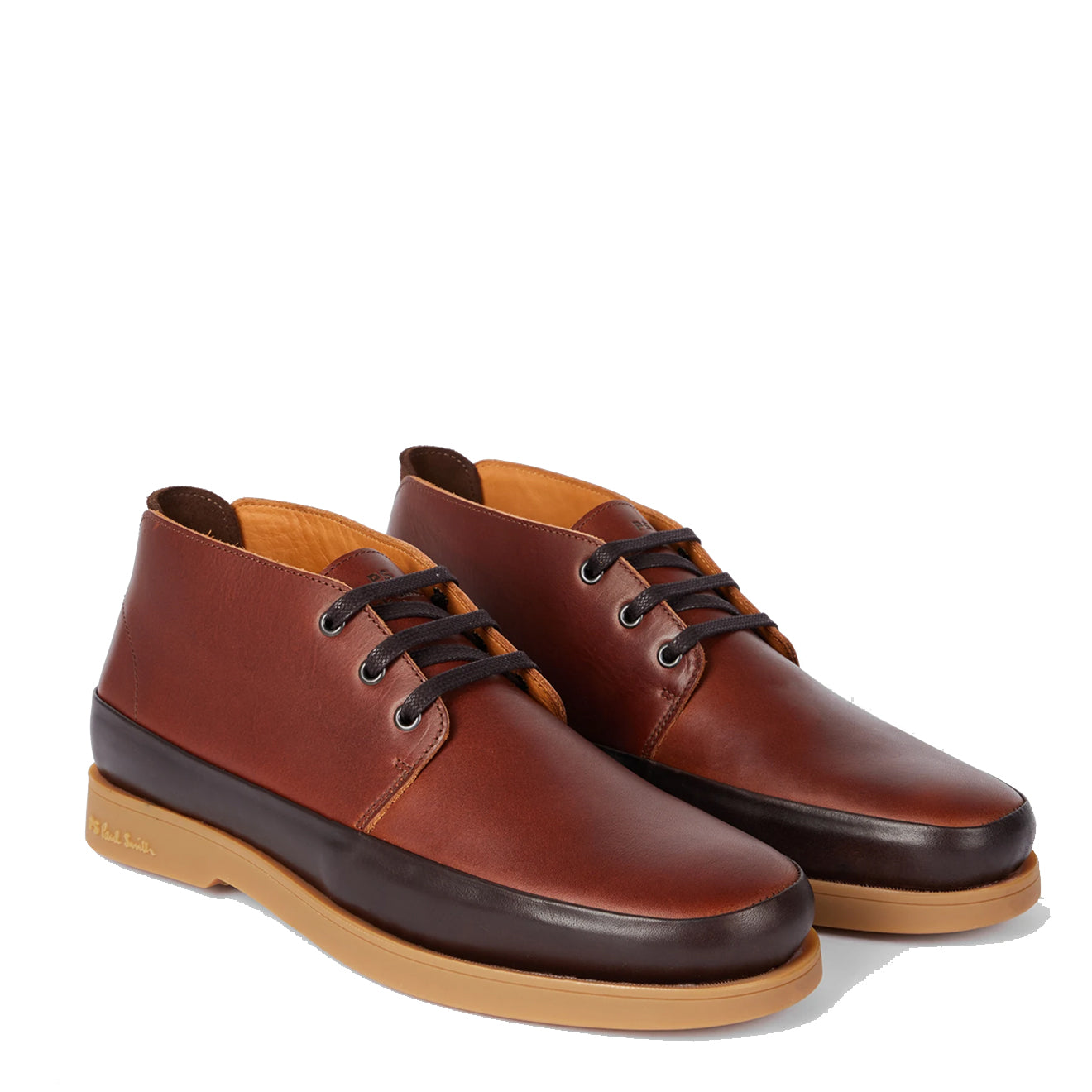 Paul Smith Leather Crane Chukka Boots Tan - Parasol Store