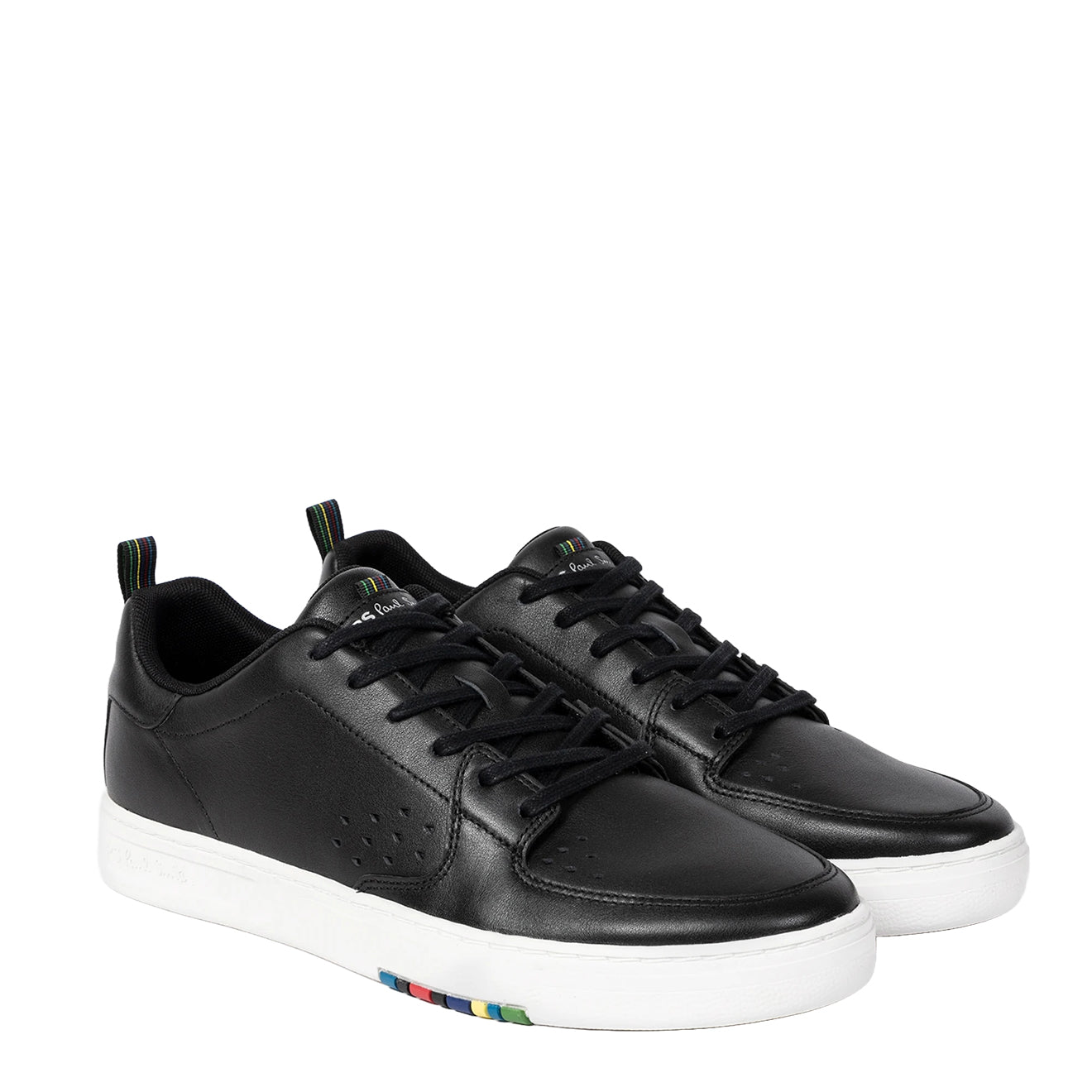 Paul Smith Leather 'Cosmo' Trainers Black - Parasol Store