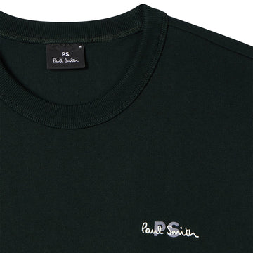 Paul Smith Logo Embroidery Cotton T-Shirt Dark Green - Parasol Store