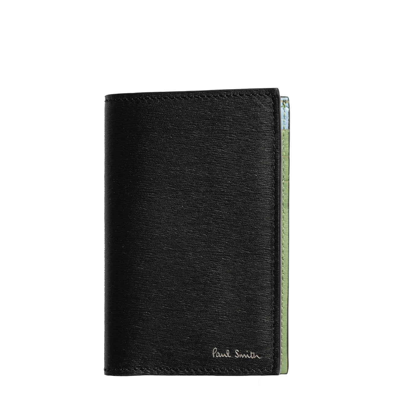 Paul Smith Mini Stripe Leather Billfold Wallet Black - Parasol Store