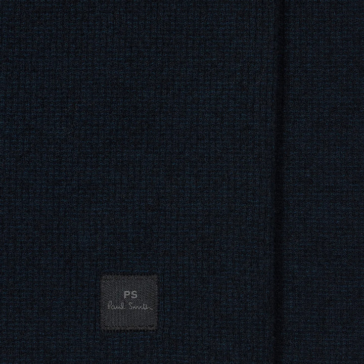 Paul Smith Navy Cotton-Blend Textured Zip Cardigan Navy - Parasol Store