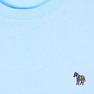Paul Smith Organic Cotton Zebra Logo T-Shirt Pale Blue - Parasol Store
