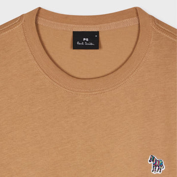 Paul Smith Organic Cotton Zebra T-Shirt Toffee Brown - Parasol Store