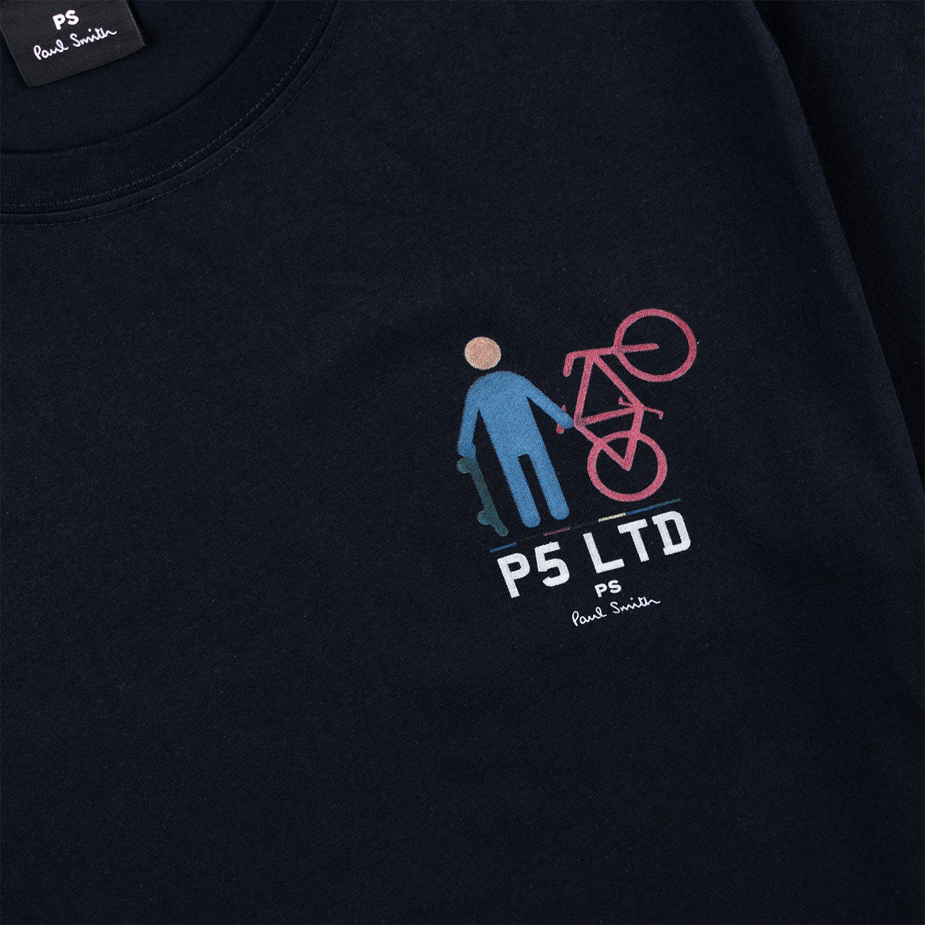 Paul Smith P5 Ltd Bike T-Shirt Very Dark Navy - Parasol Store