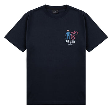Paul Smith P5 Ltd Bike T-Shirt Very Dark Navy - Parasol Store