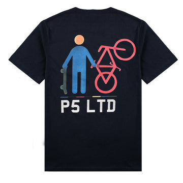 Paul Smith P5 Ltd Bike T-Shirt Very Dark Navy - Parasol Store