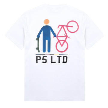 Paul Smith P5 Ltd Bike T-Shirt White - Parasol Store