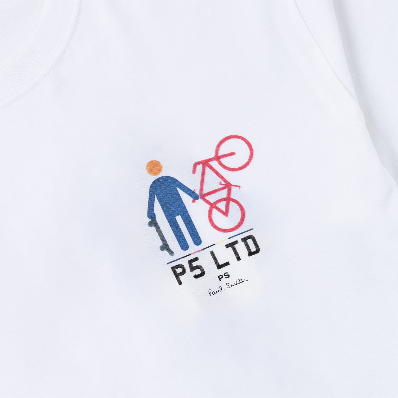 Paul Smith P5 Ltd Bike T-Shirt White - Parasol Store