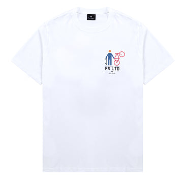 Paul Smith P5 Ltd Bike T-Shirt White - Parasol Store