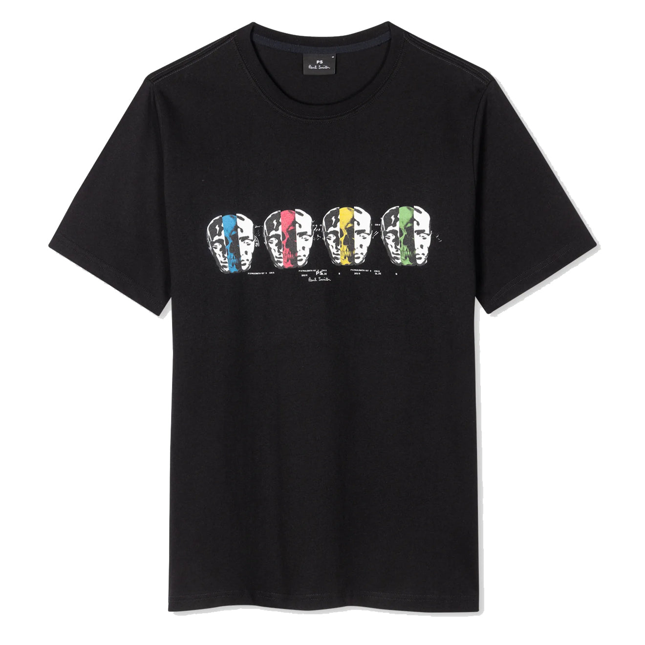 Paul Smith Reg Fit T Shirt Faces Black - Parasol Store