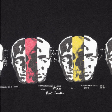 Paul Smith Reg Fit T Shirt Faces  Black - Parasol Store