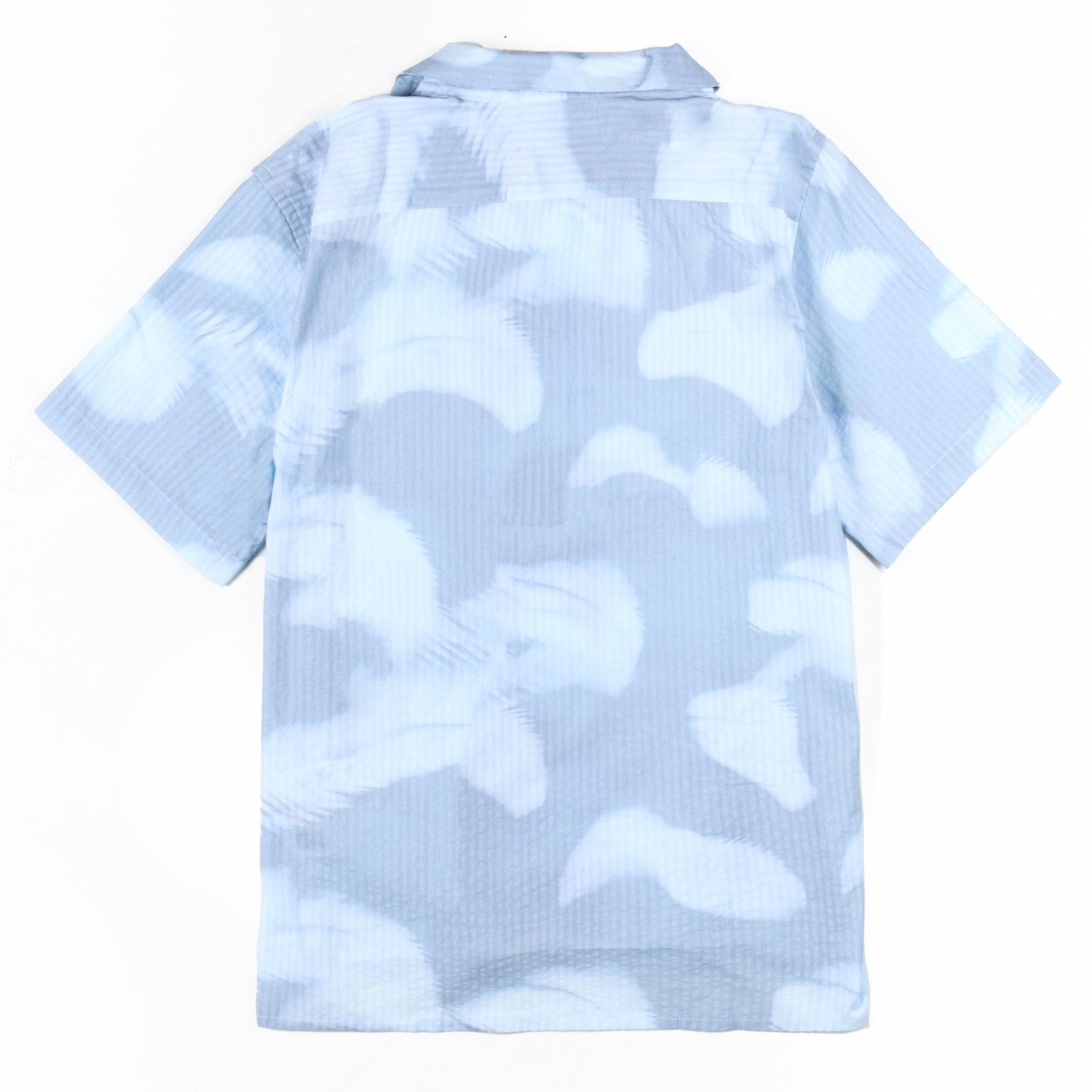 Paul Smith Palm Shadow Short-Sleeve Shirt Light Blue - Parasol Store