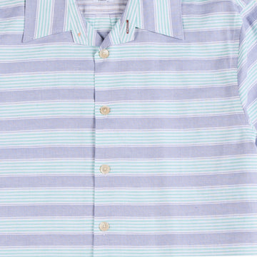 Paul Smith Short-Sleeve Shirt Striped Blue - Parasol Store
