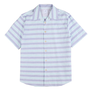 Paul Smith Short-Sleeve Shirt Striped Blue - Parasol Store