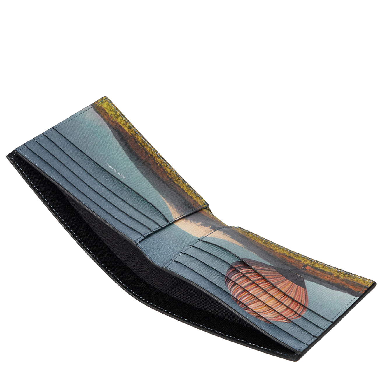 Paul Smith Signature Stripe Balloon Mount Fuji Interior Billfold Wallet Black - Parasol Store