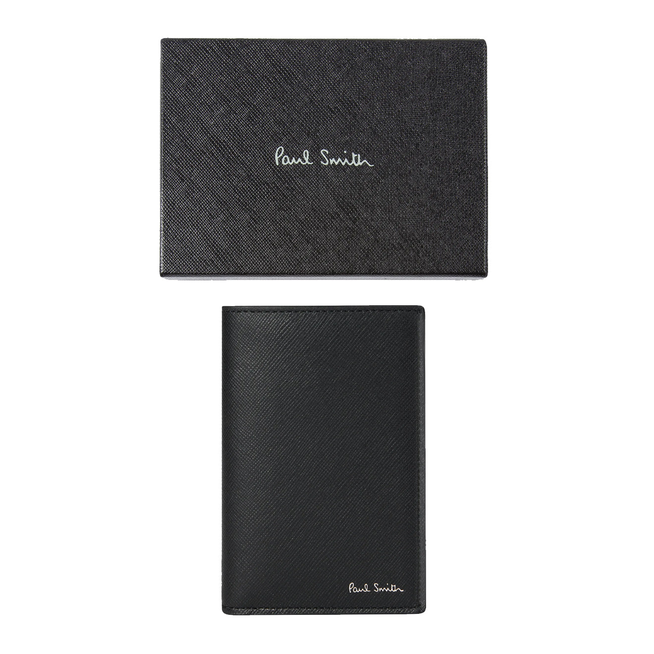 Paul Smith Signature Stripe Balloon Mount Fuji Interior Credit Card Wallet Black - Parasol Store