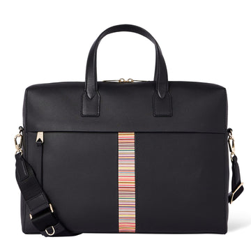 Paul Smith Signature Stripe Folio Bag Black - Parasol Store