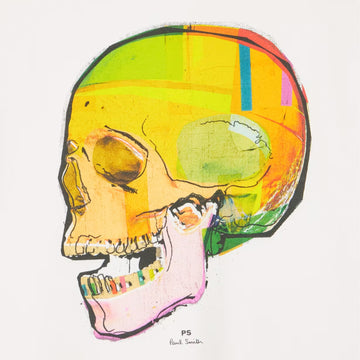 Paul Smith Skull Sketch Print T-Shirt White - Parasol Store
