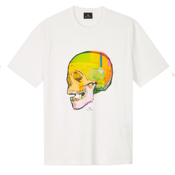 Paul Smith Skull Sketch Print T-Shirt White - Parasol Store