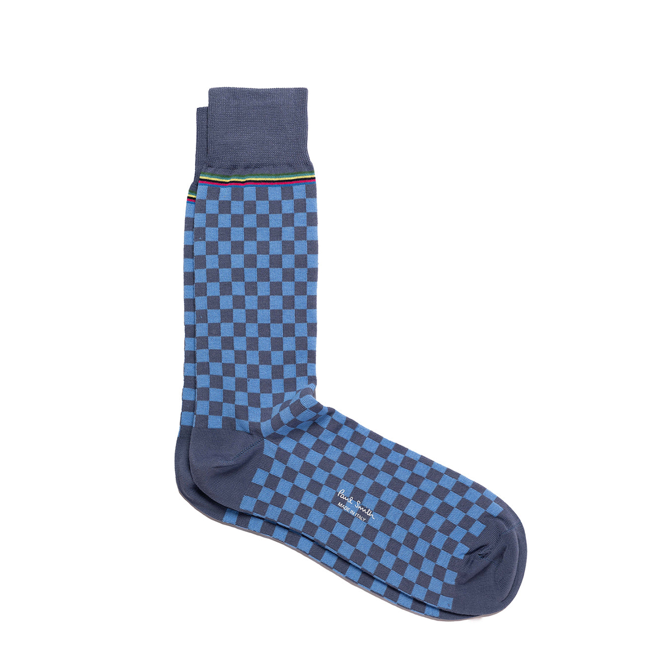 Paul Smith Sock Hudson Check Cobalt Blue - Parasol Store