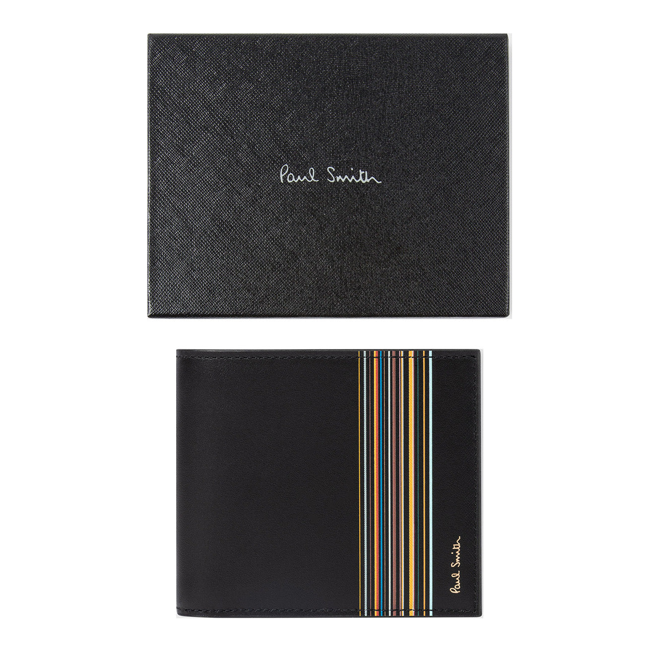 Paul Smith Signature Stripe Block Billfold Wallet Black