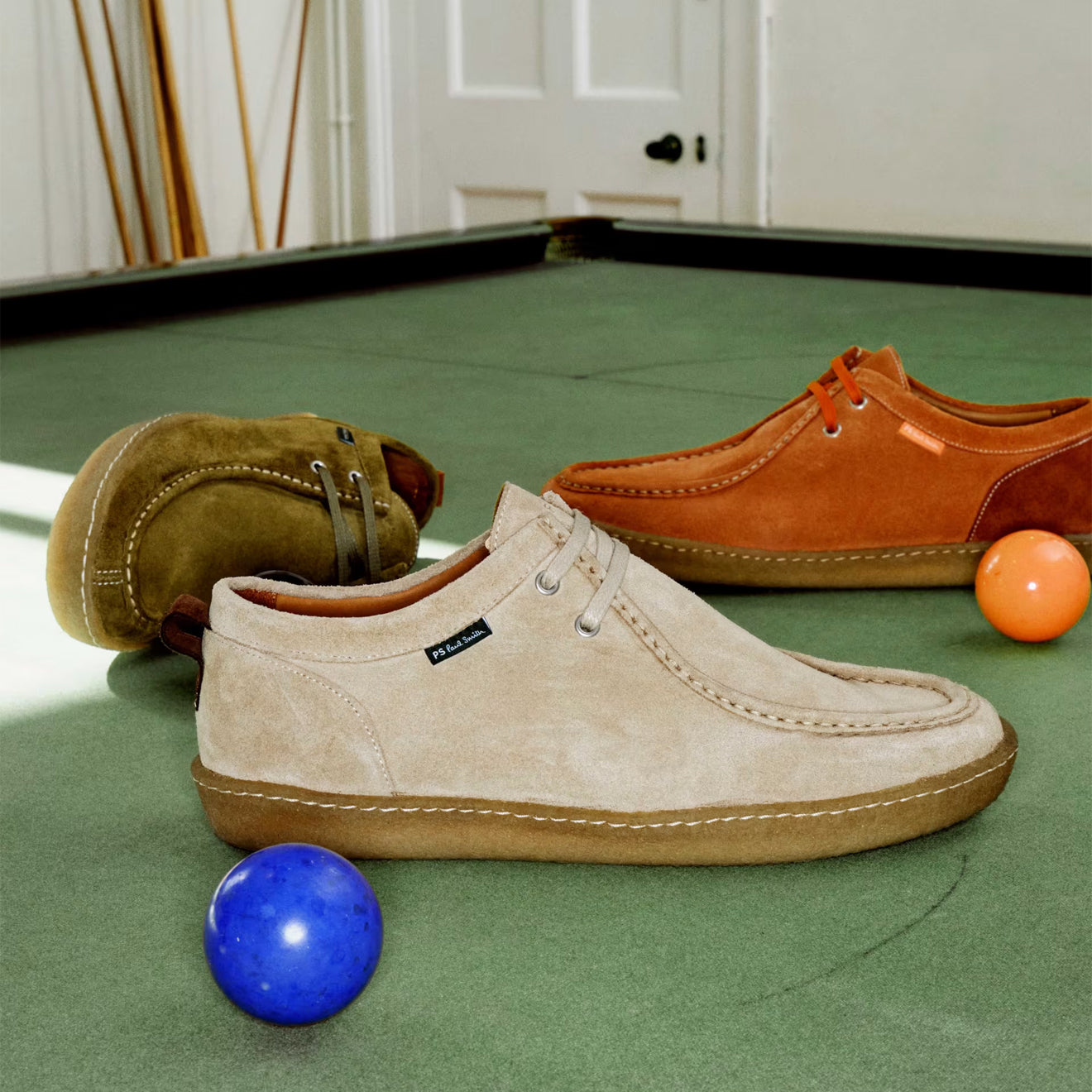 Paul Smith Suede Buster Shoes Sand - Parasol Store