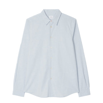 Paul Smith Tailored-Fit Melange Stripe Shirt Light Blue - Parasol Store