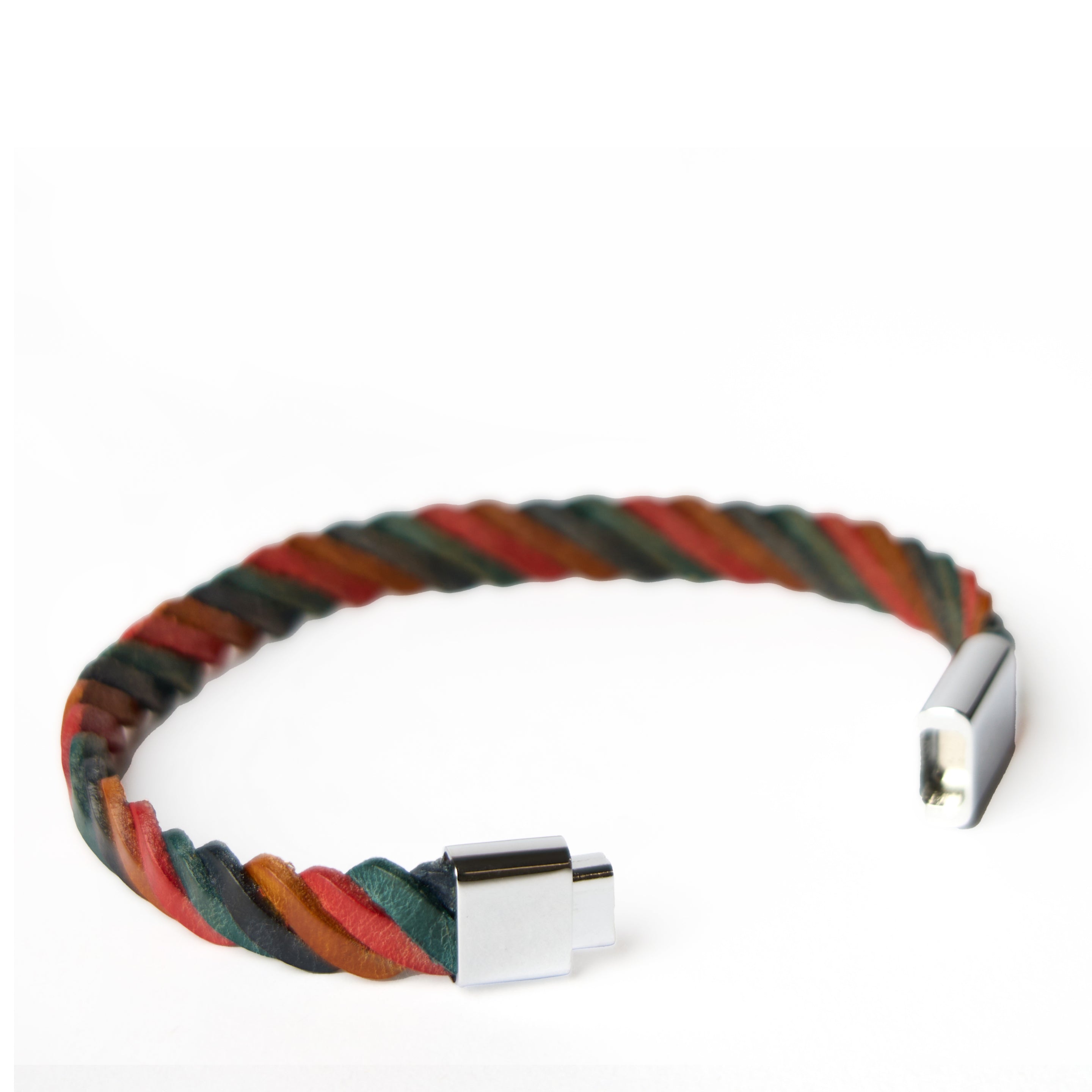 Paul Smith Woven Leather Bracelet Artist Stripe - Parasol Store