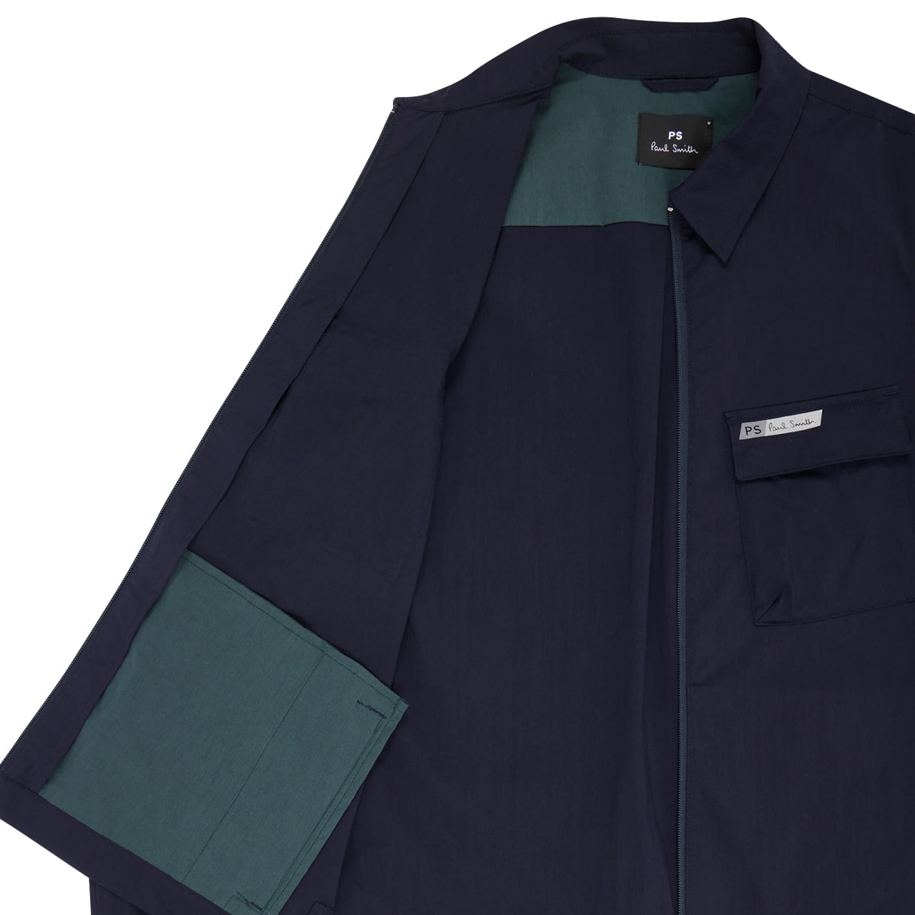 Paul Smith Zip Overshirt Very Dark Navy - Parasol Store